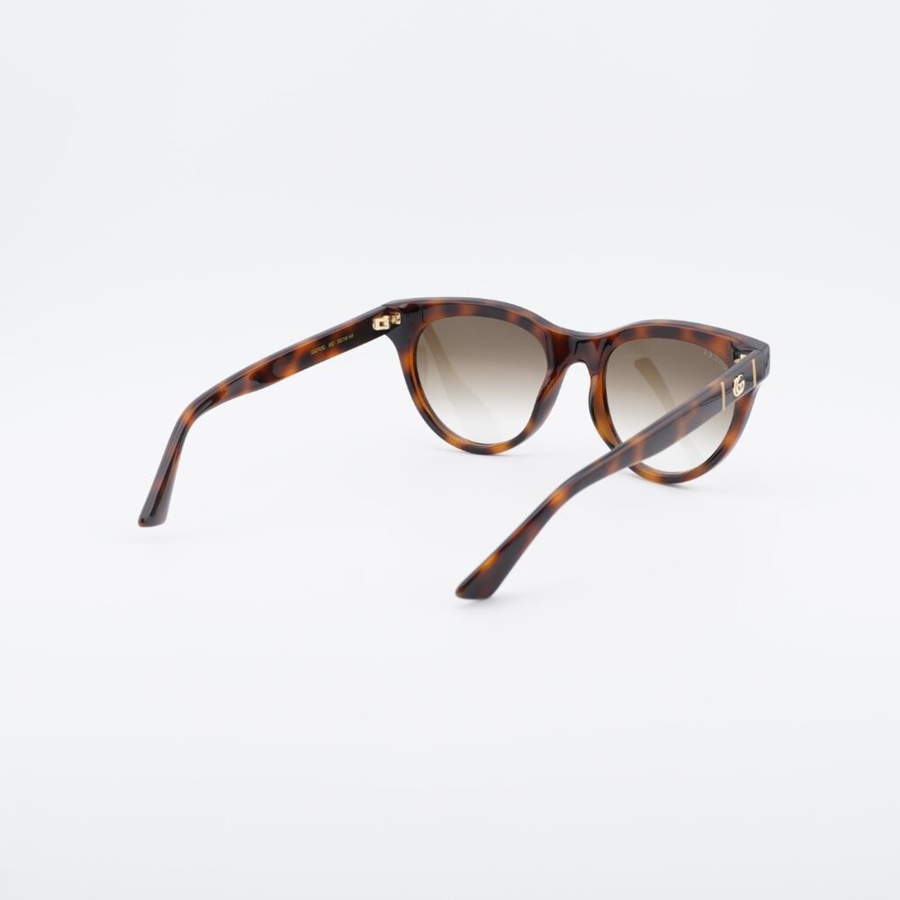 Gucci GG0763S 002 Sunglasses Havana Cat Eye Frame, Brown Gradient Lenses - Picture 9 of 10